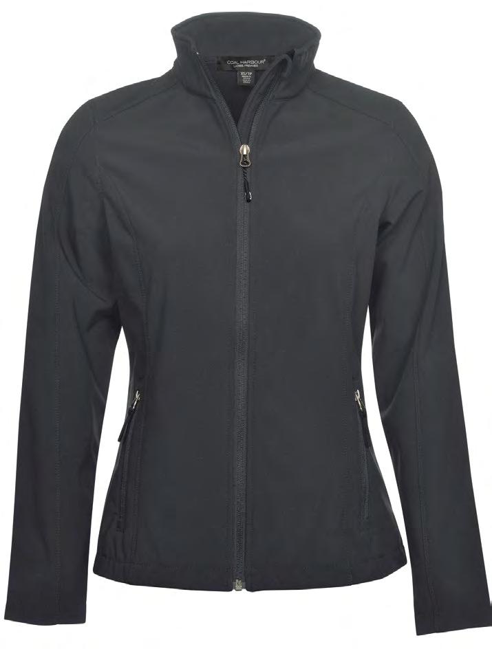 WOMEN S JACKETS EVERYDAY SOFT SHELL JACKET EXTERIOR: 100% polyester with mechanical stretch. INTERIOR: 100% polyester anti-pill micro fleece with laminated insert.