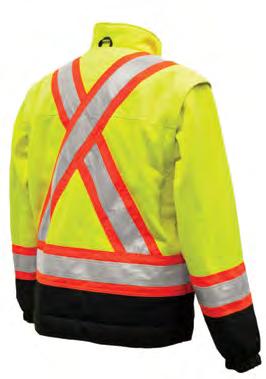 Shoulders, chest pocket, side panels, sleeve cuffs and bottom band reinforced with rugged 300 denier