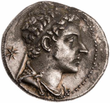 Unknown Coin with Ptolemy VI Philometor (Mother Loving), 180-145 BC Silver tetradrachm Object: Diam.: 2.8 cm, 0.