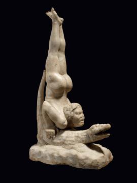 76 175. Unknown Acrobat on a Crocodile, 25 BC-AD 100 Marble Object: H: 74. W: 25.4 D: 40.