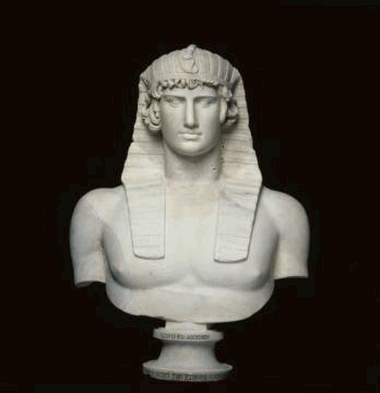 2018.4.7 186. Unknown Bust of Antinous, AD 131-138 Marble Object: H: 1 W: 66 D: 34.