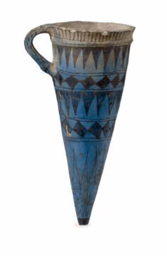 2. Unknown Imitation of a Minoan Rhyton (Conical Drinking Vessel), 1550-125 BC Object (with handle): H: 23.5 Diam.: 13 cm ( 1/4 5 1/8 in.) EX.2018.4.23 30.