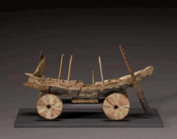 Tod Treasur e Tod Treasur e Tod Treasur e Tod Treasur e 47. Unknown Model of an Egyptian Riverboat with Crew, 2055-1773 BC Wood and pigment Object: H: 63.