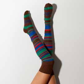 Thigh High Purveyors of the Finest Snuggling Accessories Scandinavian Patterned Socks Thigh High Wholesale $18 Retail $36 Knee High Wholesale $14 Retail $28 53% Recycled Cotton 30% Acrylic 15% Poly