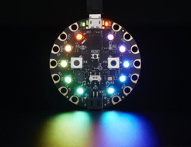Overview Would you like to learn electronics, with an all-in-one board that has sensors and LEDs built in? Circuit Playground is here, and it's the best way to practice programming on real hardware.