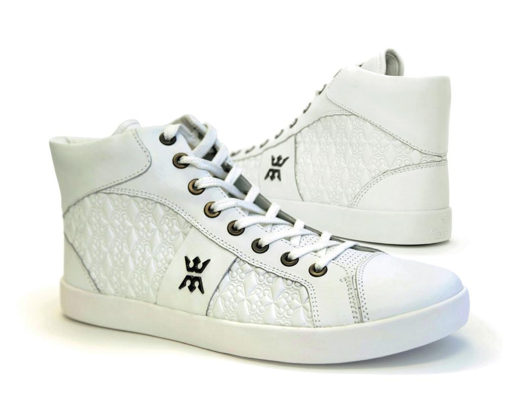 MIGGY HIGH-TOP SNEAKER CODE:SH001-WT HIGH-TOP SNEAKER LEATHER WHITE Size 7 / 8 / 9 /