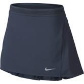 Ventilated elastic waistband provides a breathable, comfortable fit. Box pleats offer a feminine look without compromising coverage. Attached inner shorts provide additional coverage.