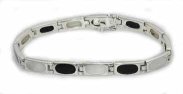 Sterling Silver Bracelets D014/525 Double bar bracelet GB002/575 Silver bracelet with black