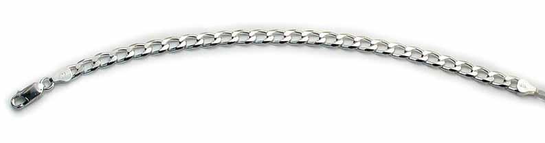 Sterling Silver Men s Bracelets AB002/875 Medium link bracelet, 8 ½ inches AB003/1175 Large Link Curb