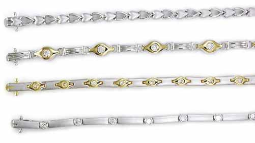 Sterling Silver Bracelets Starting from the top: WB007/2175