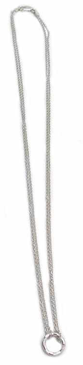 NN070/2325 High polish sterling silver Circle Geometric Necklace 18 inches Sterling Silver Necklaces LN014/975
