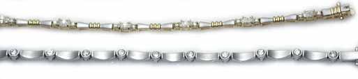 stones with two-tone silver and gold vermeil bracelet, available 8 - WB022/2225 WB021/2375 7 Bezel set brilliant cut CZ