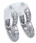 Sterling Silver Earrings WE085/725 Flower earrings With CZs