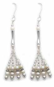 gemstones and sterling silver chandelier earrings DP017/2175