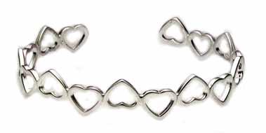 Sterling Silver Bracelets GB008/1500 Heart of My Heart cuff