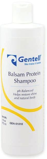 Balsam Protein Shampoo & Conditioner Shampoo 16 oz Bottle (473ml) 24/case GEN-51816 Conditioner 16 oz Bottle (473ml) 24/case GEN-51866 Shampoo helps restore shine and natural body Conditioner leaves