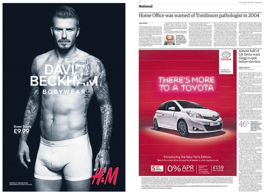 Figure 20. David Beckham Model at H&M (2012) Source: http://www.newsworks.org.uk/write/mediauploads/news/latest%20news/newspaper% 20ads/Davidbeckham3.jpg, 18.01.2015 5.2.3 Growth Even though H&M opened more than 300 new stores in 2012, data reveals that sales in 2013 declined.
