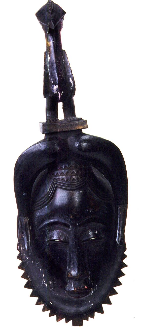 Face Mask Surmounted by a Hornbill, Yohoure Peoples, Ivory Coast.