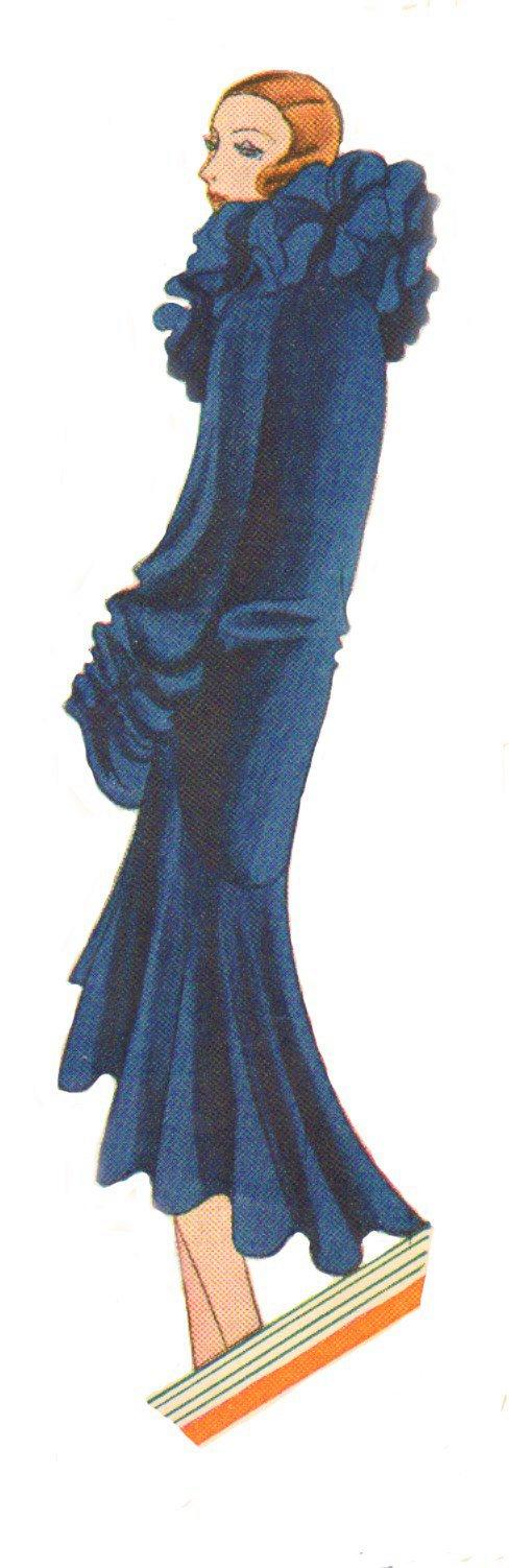 sleeves. Pattern #2838  A velvet evening wrap with a cape collar.
