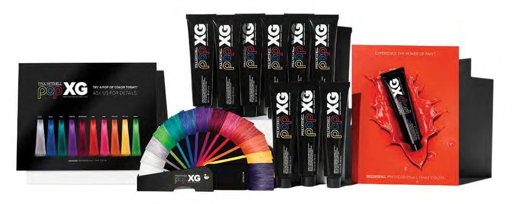83 3 FREE SWATCH BOXES FOR THE SALON SALON EASEL SWATCH BOX Customize your POP XG sampler PURCHASE: Any 5 shades of POP XG RECEIVE FREE: 1 New POP XG Paper Chart featuring a new