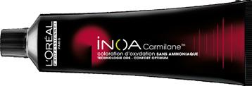 INOA ODS ULTIMATE TENACITY REDS BY L ORÉAL PROFESSIONNEL New colourant Carmilane, 15 Patents High intensity Ultimate tenacity For a cooler colour taste MIXING Wear suitable single use gloves.