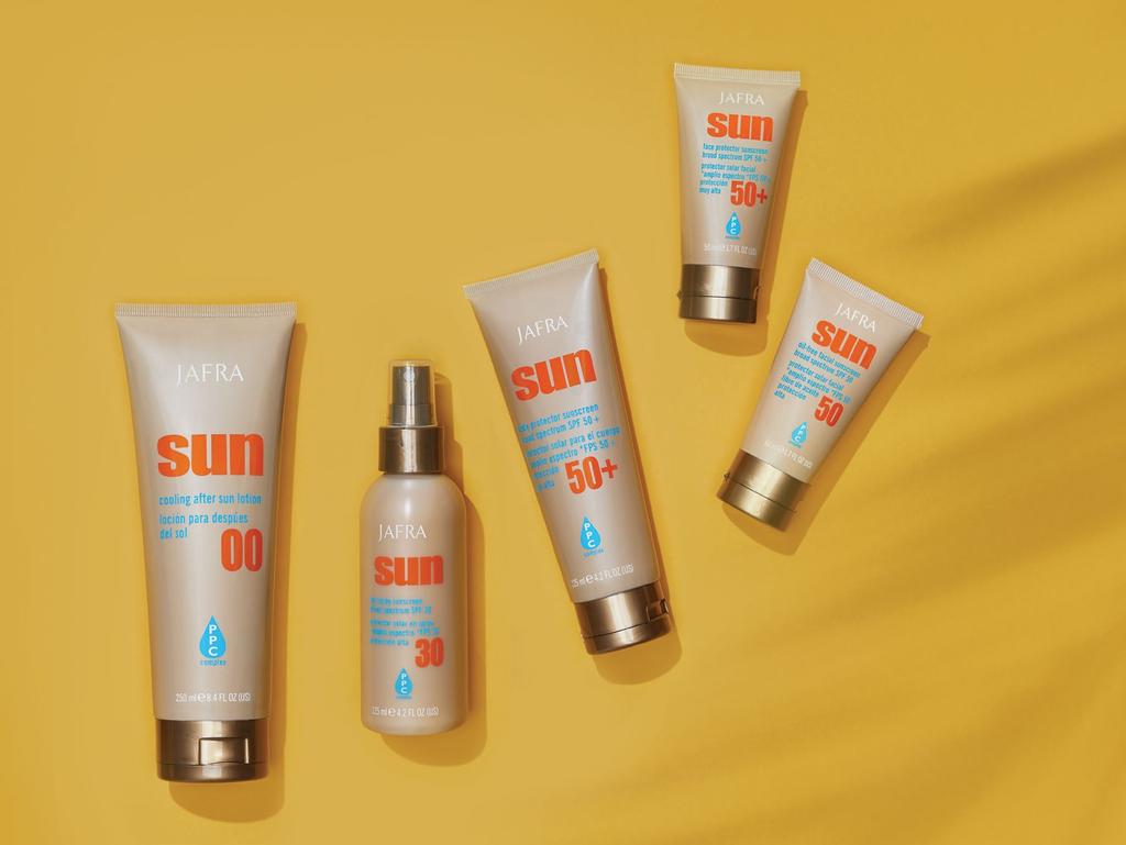 UNDER TINTED D. the SUN Rethink SPF with formulas for every sun care need. E. JAFRA Sun $10each With any purchase from this brochure. Retail Value Up To $20 300414 Limit 1 per purchase.