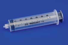 1-800-962-9888 Monoject Standard Needles & Syringes latex free SoftPack 35mL Syringes - Sterile Soft pack packaging Bold dual graduations: 1mL increments and 1 oz.