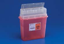 1-800-962-9888 In-Room Sharps Containers with Tortuous Path Lid In-Room System with Tortuous Path Lid One-hand, one-step, no-touch sharps depositing. Horizontal loading, non-mechanical sharps opening.