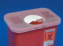 47 Multi-Purpose Containers Rotor Opening Lids 8970 Hinged Opening Lids Multi-Purpose Sharps Containers Adjustable rotor opening or hinged lids accommodate a variety of sharps sizes and