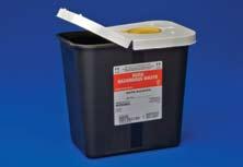 All containers come with an absorbent pad to help contain excess fluid. 8601RC 8602RC Code Description Dimensions Ship Case 8601RC 1.5 Quart RCRA Hazardous 10 H x 3.50 D x 3.