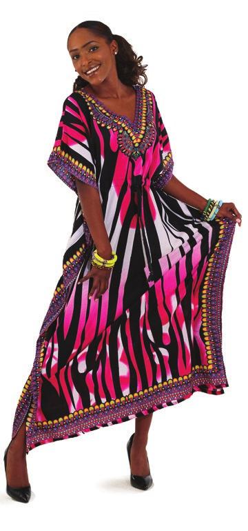 Pink Tie-Dye Empress Kaftan C-WF923 African