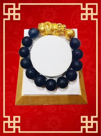 24K GOLD PIXIU BRACELET 999 PURE GOLD PIXIU BRACELET (17GBP0001) "Pixiu" a symbol of the acquisition and the preservation of wealth. Pairing with feng shui black pearl for an amazing results.