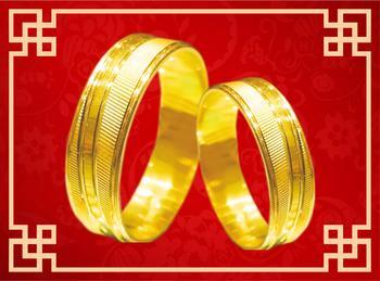LOVERS RING 916 GOLD LOVERS RING (17GLR00018 ) Exquisite design with a polished texture, this pair of precious and