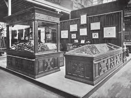 Figure 5. The Smith & Wesson booth at the Columbian Exposition was one of four individual US manufacturers booths pictured in Shepp s.
