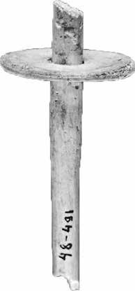 210 Caroline Sauvage Fig. 9.13: Bone shaft from Hama room L, building V; after Riis and Buhl 1990, fig. 96.736 (courtesy of the Carlsberg Foundation and of the National Museum of Denmark). Fig. 9.15: Ivory spindle from tomb ZR XIX in Achziv; after Dayagi-Mendels 2002, fig.
