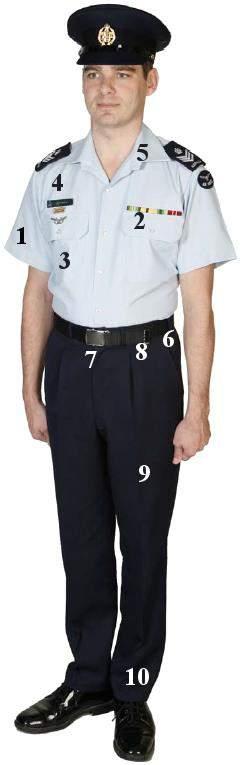 7 Service Dress 1C Short Sleeve Shirt Without Tie 36.