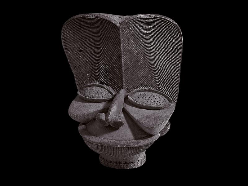 Large Dance Headdress. Bamenda area, Cameroon, Africa. 19th century. Wood. Height 26-½".