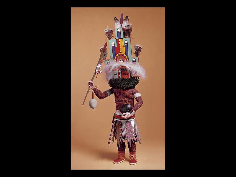 Marshall Lomakema. Hopi Kachina. 1971. Shungopovi, Arizona. Painted wood. Height: 34".