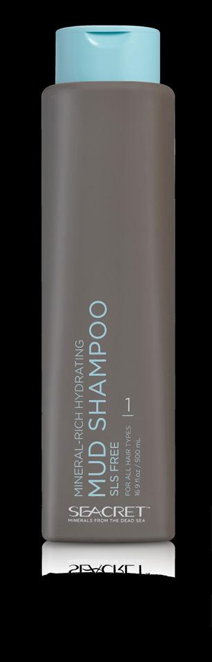 HAIR CARE MINERAL-RICH HYDRATING MUD SHAMPOO This gentle SLS-free shampoo is perfect for daily use to effectively cleanse the hair and rebalance moisture levels.
