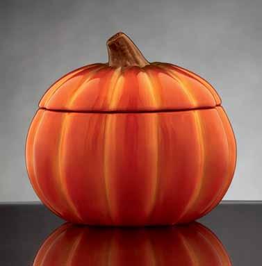 appreciate the fun and beauty of this charming ceramic pumpkin filled with gorgeous blooms. Once the flowers are gone, they ll treasure the pumpkin with lid as part of their family s autumn keepsakes.