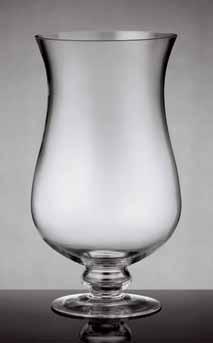 ) QW LUX-footed 14" tapered Glass Vase 7" dia. x 15"h.