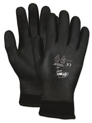Coated Gloves/Heaters FALL / WINTER FLYER Ninja Ice Gloves Nylon, PVC Palm Coated Ninja Ice Gloves feature a dual shell consisting of a 7-gauge acrylic terry liner on the inside and a 15-gauge nylon