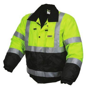 Class 3 8-in-1 Bomber Jacket Lime This jacket can be worn in 8 different configurations and has pockets everywhere, making it the ultimate jacket for any workplace that requires high-visibility