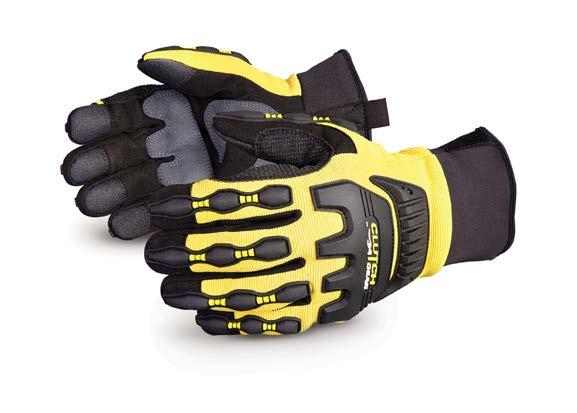 water, wind and cold weather. The back of the fingers and hand are padded with thermoplastic rubber, for unmatched abrasion and impact resistance.