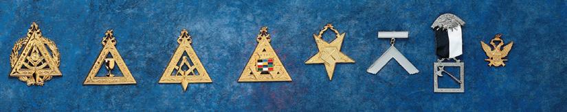00 Additional Blue Lodge Officer Jewels -3" or 4" - Marshal, Organist, Sentinel, Master of Ceremonies and Assistant Secretary -3" only - Lecturer, Historian, Trustee, Orator, Lodge Education, Past
