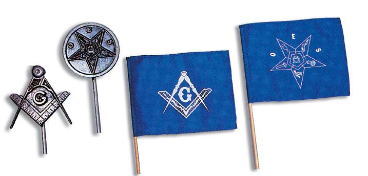 & OES Grave Markers -Durable cast aluminum will not rust -Sturdy ground stake -Mounting brackets to fit our Memorial Flags No. 1985 $17.00 No. 1986 O. E. S $18.50 Memorial Flags No.