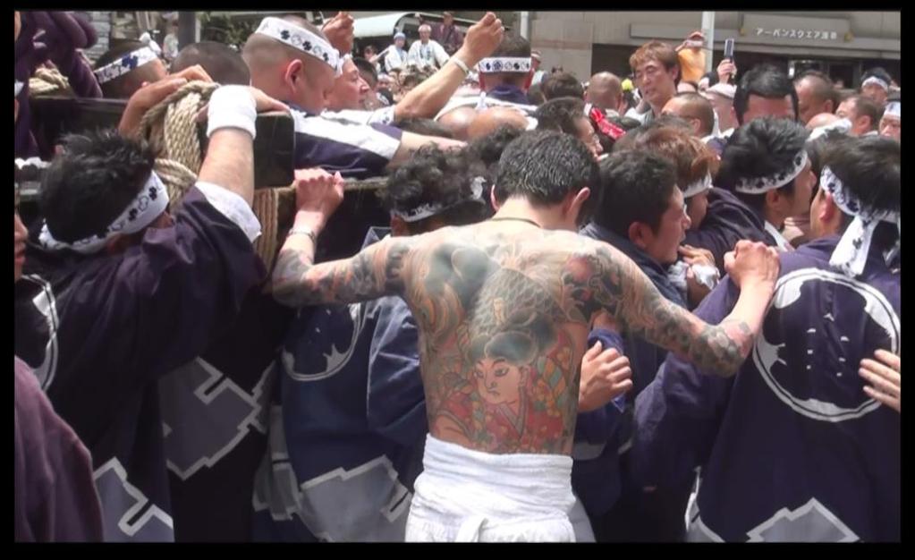CHAPTER FIVE 139 tattooing. And, this is marked on his skin; it marks his skin, along with that of many others that we can see in shitamachi festivals.