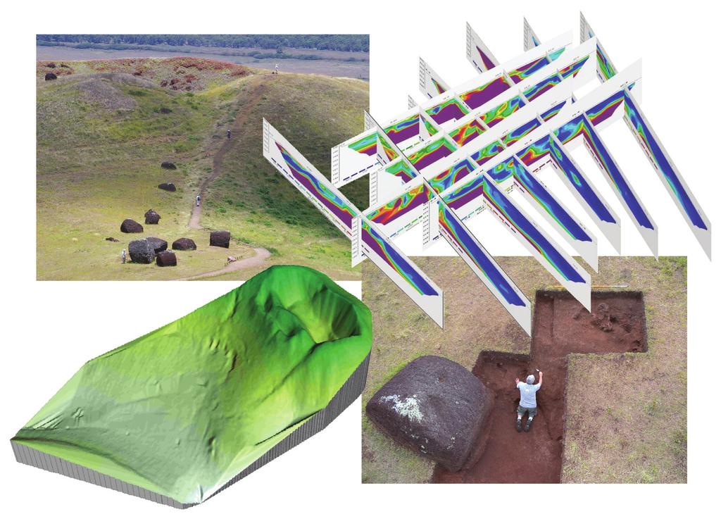 Hamilton: Rapa Nui (Easter Island) s Stone Worlds 101 Fig. 4: Fieldwork at Puna Pau.