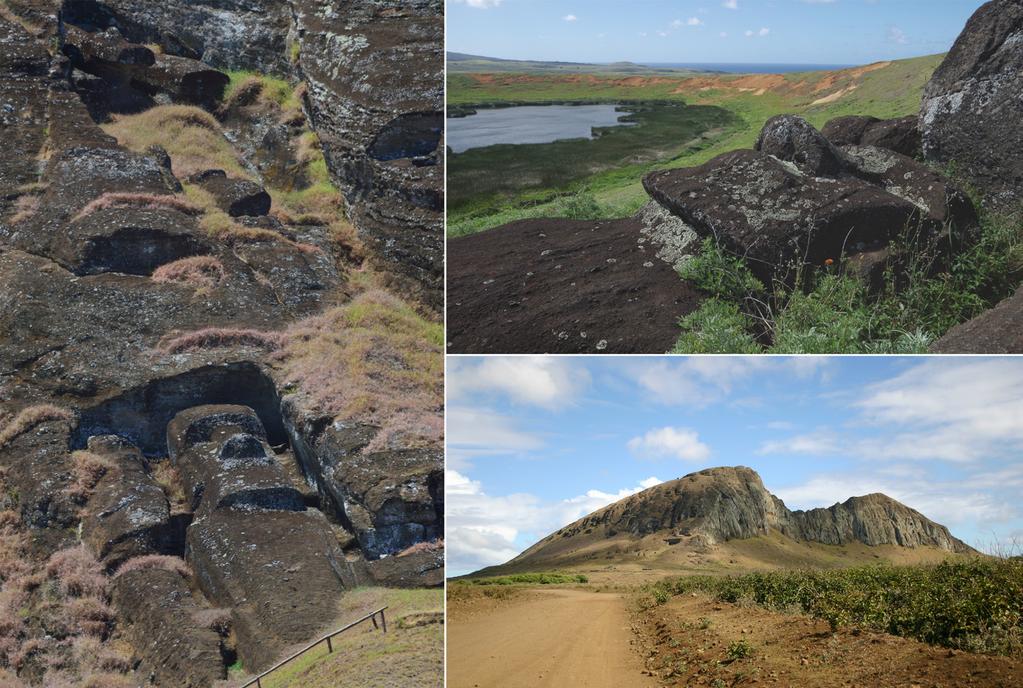 Hamilton: Rapa Nui (Easter Island) s Stone Worlds 103 Fig. 6: Rano Raraku statue quarry.