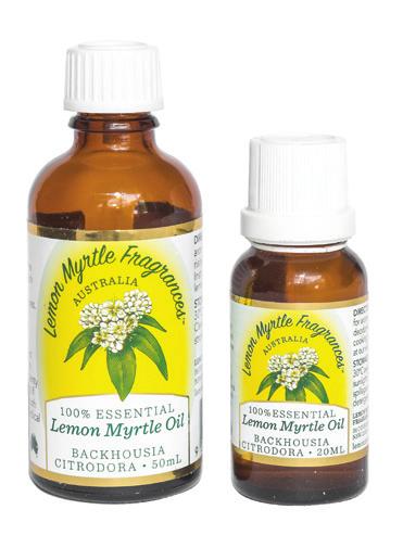 AROUND THE HOME 100% Essential Lemon Myrtle Oil 20mL & 50mL There are many versatile uses for 100% Essential Lemon Myrtle Oil.